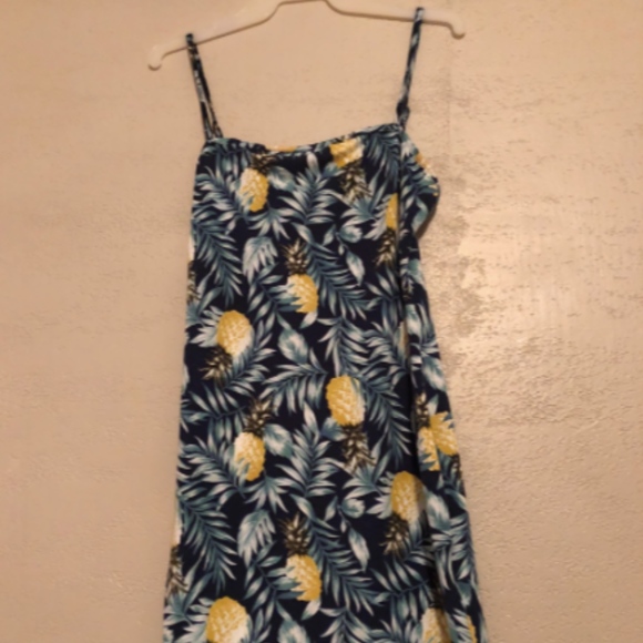 Tropical Pineapple Palm Leaf Print Cami Dress - Picture 8 of 8